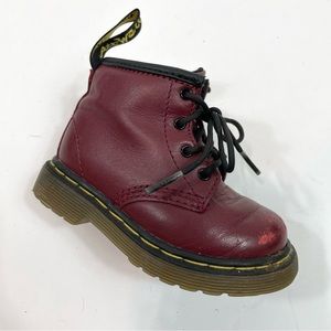 Dr Martens Kids Brooklee B Boots in Cherry Red Toddler Size 5